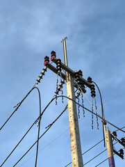electric pole and wires