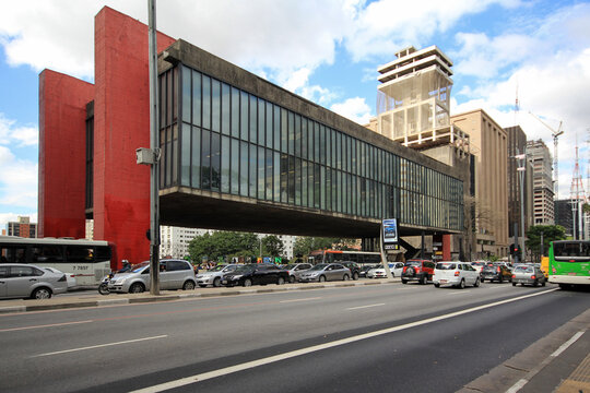 Sao Paulo, Brazil - July 18. 2014: MASP - Art Museum of Sao Paulo