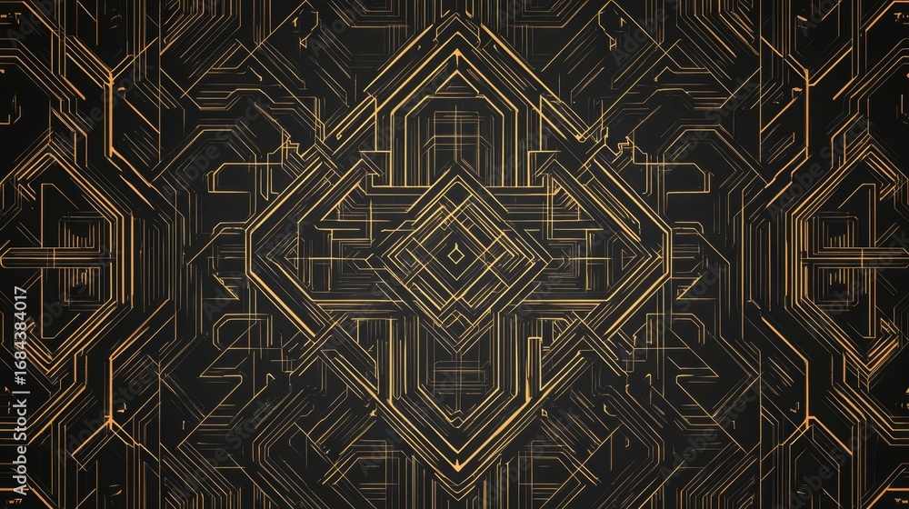 Poster futuristic line pattern design in a digital space abstract visuals high-tech environment sharp angle