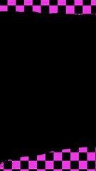 Pink and Black Checkered Frame.