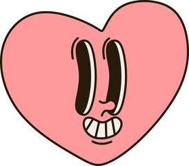 Groovy Valentine Heart Face Element
