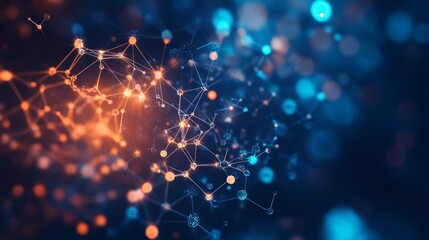 Fototapeta premium Illuminating medical visualization event abstract environment digital background floating elements scientific concept