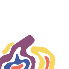 Corner Border Topography Pattern