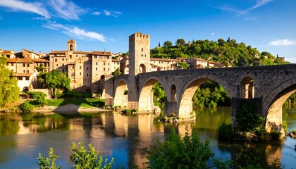 Obraz premium Picturesque old town by a river