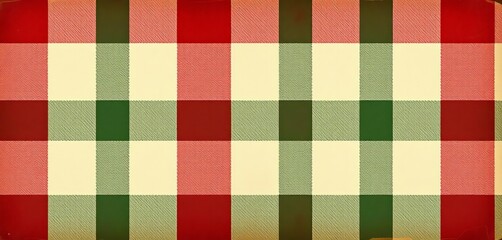Distressed vintage gingham in deep reds, forest greens & off-whites Rustic texture,  element,  home decor
