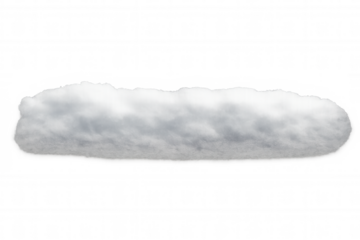 Fluffy white cloud drifting against transparent backdrop, conveying serene, ethereal mood for minimalist graphic design projects