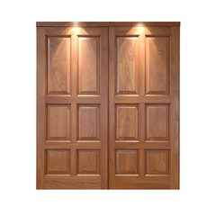 Wooden Panel Door on transparent background