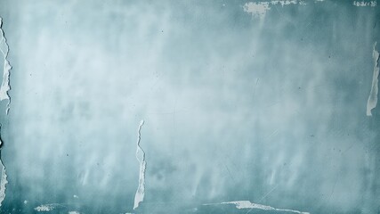 Distressed textured surface shows wear and tear with chipped edges, showcasing a rustic, imperfect, and vintage faded blue backdrop
