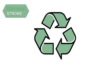Obraz premium Recycle Symbol Icon - A Simple Vector Design for Environmental Sustainability and Eco-Friendly Concepts