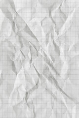 clean white crumpled checkered paper