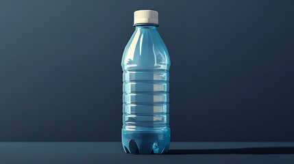 Premium Quality Image of Realistic Plastic Water Bottle Mockup