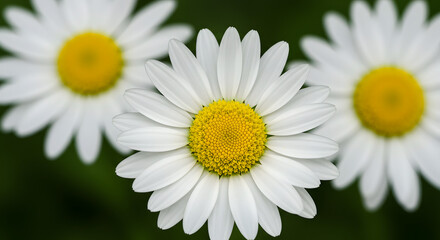 Fototapeta premium Close-Up White Daisy with Vibrant Yellow Center