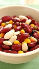 A bowl of assorted beans