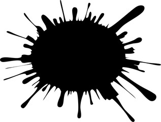 Splash Silhouette Vector Illustration | Water Drop Ink Paint Abstract Design