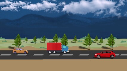 road to the mountains
