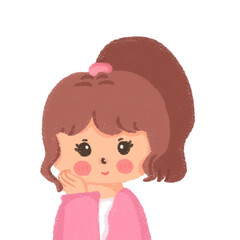 Child Illustration - Simple Cute Girl 