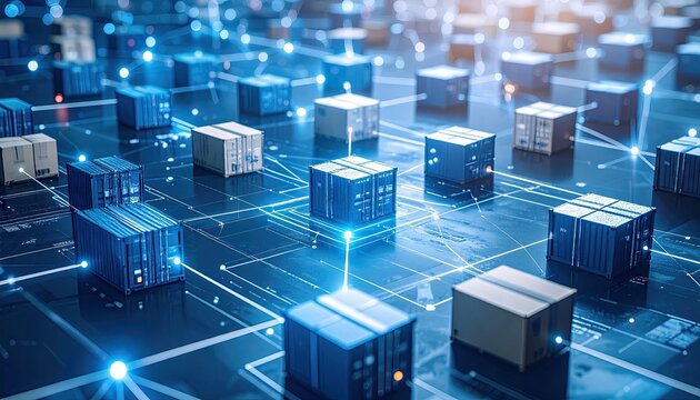 Digital Supply Chain Management Holographic Blockchain Interface