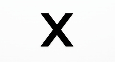 Obraz premium Discover the Elegance of Black X Shape on White Surface.
