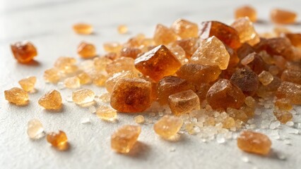 Crystals of Brown Sugar Sweetness Evoking Warmth and Culinary Delights