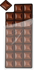 chocolate bar isolated