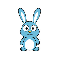 Cute Bunny Illustration on White Background