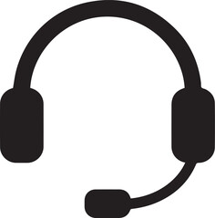 headphones and microphone vector design