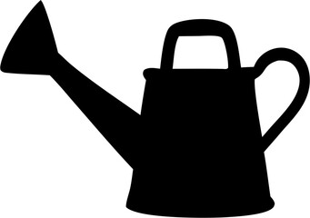 Watering Can Silhouette Vector | Garden Tool Plant Care Graphic Design