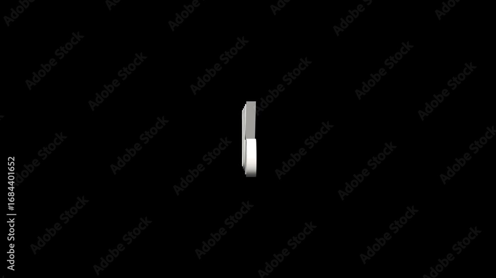 Poster abstract 100% percentage text. 3d 100% percentage loop animation. 100 percentage 3d text rotation on