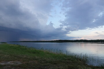 Bolshoe Ostrovnoye Lake. Altai Territory