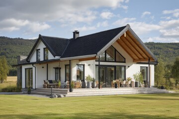 Modern Scandinavian House Design in Mountain Landscape