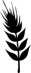 Wheat Silhouette Vector Illustration | Farm Agriculture Harvest Plant Design