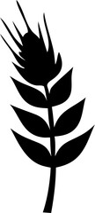Wheat Silhouette Vector Illustration | Farm Agriculture Harvest Plant Design