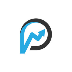 Growth Arrow Pin Logo – Analytics and Location Symbol