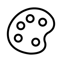 Color Palette Line Icon of Creative and Design Icon Set