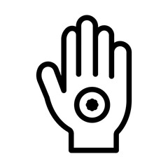 Hamsa Hand Line Icon of Religion and Spirituality Icon Set