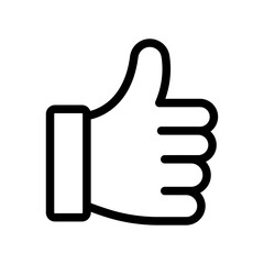 Thumbs Up Line Icon of Hand Gestures and Emojis Icon Set