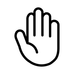 Hand Up Hand Line Icon of Hand Gestures and Emojis Icon Set