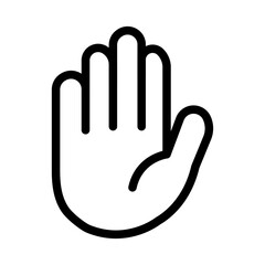 Stop Hand Line Icon of Hand Gestures and Emojis Icon Set