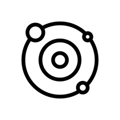 Solar System Line Icon of Astronomy and Space Icon Set