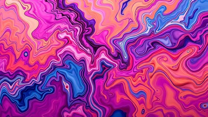 Abstract liquid fireworks in impossible colors, defying natural fluid dynamics.
