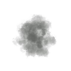 Abstract gray watercolor cloud texture with soft smoky effect on white background. Artistic ink blot design perfect for digital art, backgrounds, and creative projects. Minimal abstract stain