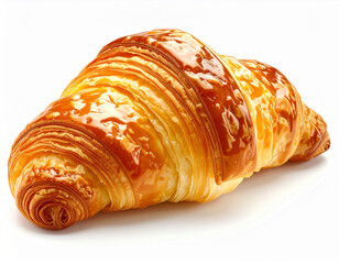Fototapeta premium close up croissant on white background