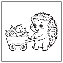 Autumn Scenes Coloring Pages