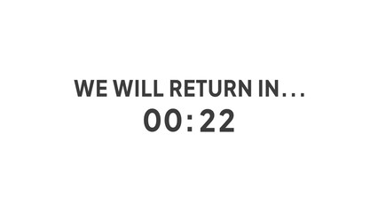 Fototapeta premium 22 second timer clock illustration. Countdown timer clock.