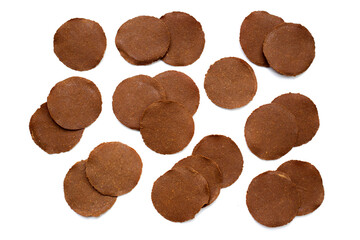 Fermented soybean discs, known as “Thua Nao,” a traditional Thai seasoning used to enhance flavor in Northern cuisine.