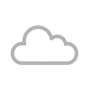 Minimalist cloud illustration representing connectivity and digital data storage solutions