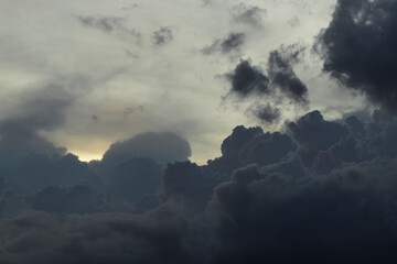 Dramatic Heavy Clouds Form a Captivating Sky