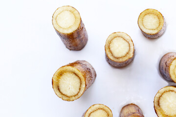 Fresh burdock roots or gobo roots