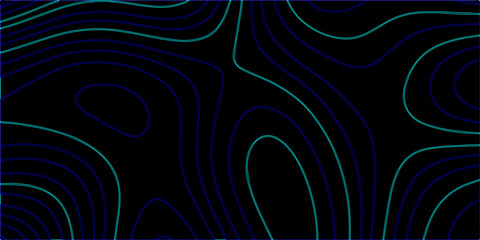 Abstract digital art with glowing blue fractal lines, a futuristic and colorful motion wallpaper. Topography and geography map grid abstract backdrop. Business concept. Paper Texture Imitation. topo