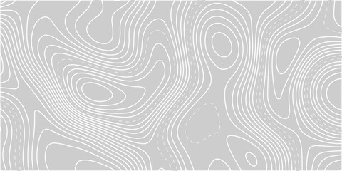 Vector seamless geometric abstract pattern background illustration with circular lines and waves for modern wall decor. Topographic map background with geographic line map with elevation. Modern, arts © Creative Lis